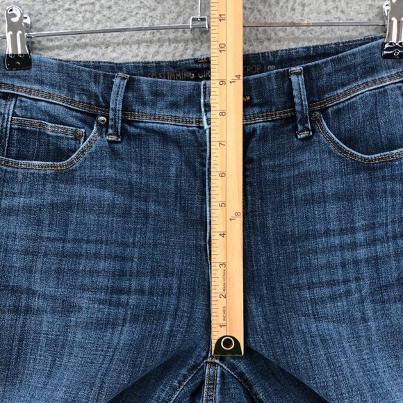 Chicos Jeans Womens 00 US 2 Blue So Slimming Medium Wash Denim Girlfriend Crop - Picture 9 of 12
